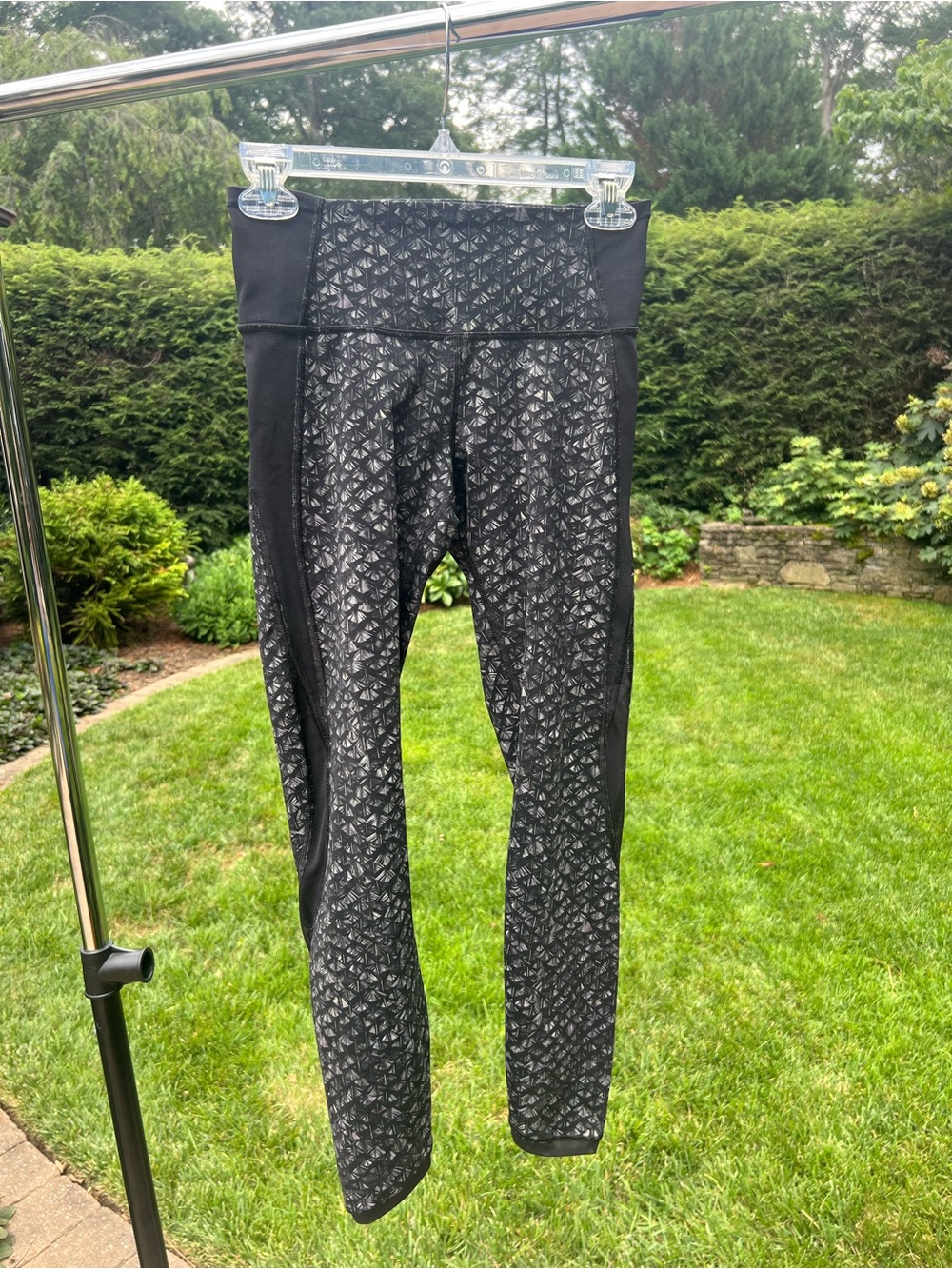 lululemon athletica Black & Silver Printed Leggings